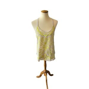 #106,Trina Turk tank top, 100% silk,size M